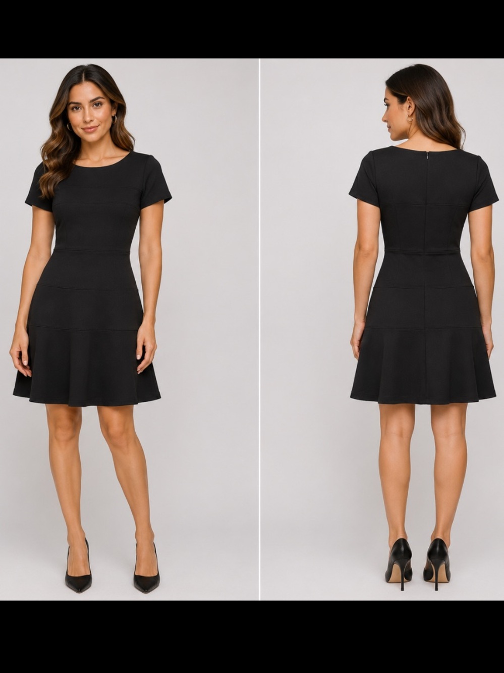 Black Swan Black Short-Sleeve Fit & Flare Mini Dress Size XS NWT